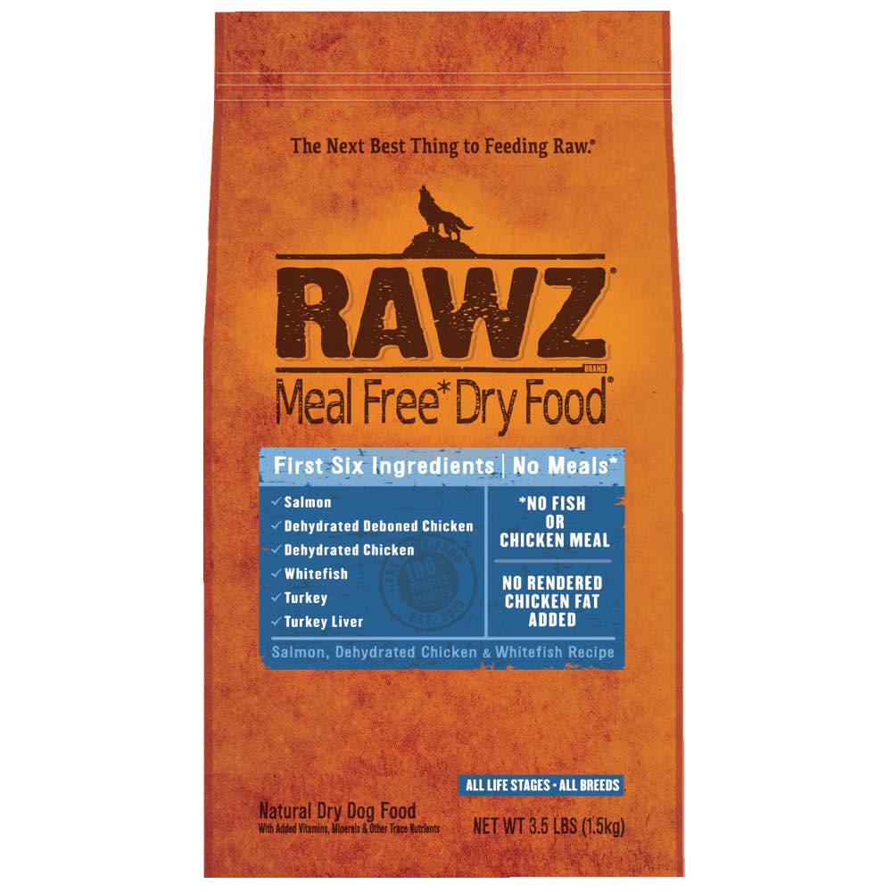 "RAWZ Meal Free Salmon, Dehydrated Chicken & Whitefish Recipe Dry Dog Food - Kohepets"