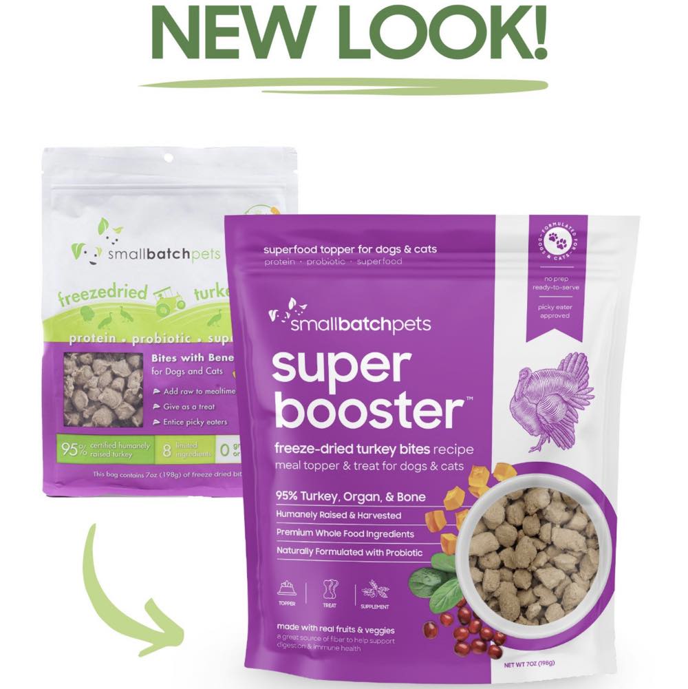 10% OFF (Exp 22Jan26): Smallbatch Super Booster Freeze Dried Turkey Bites Cat & Dog Treats 7oz
