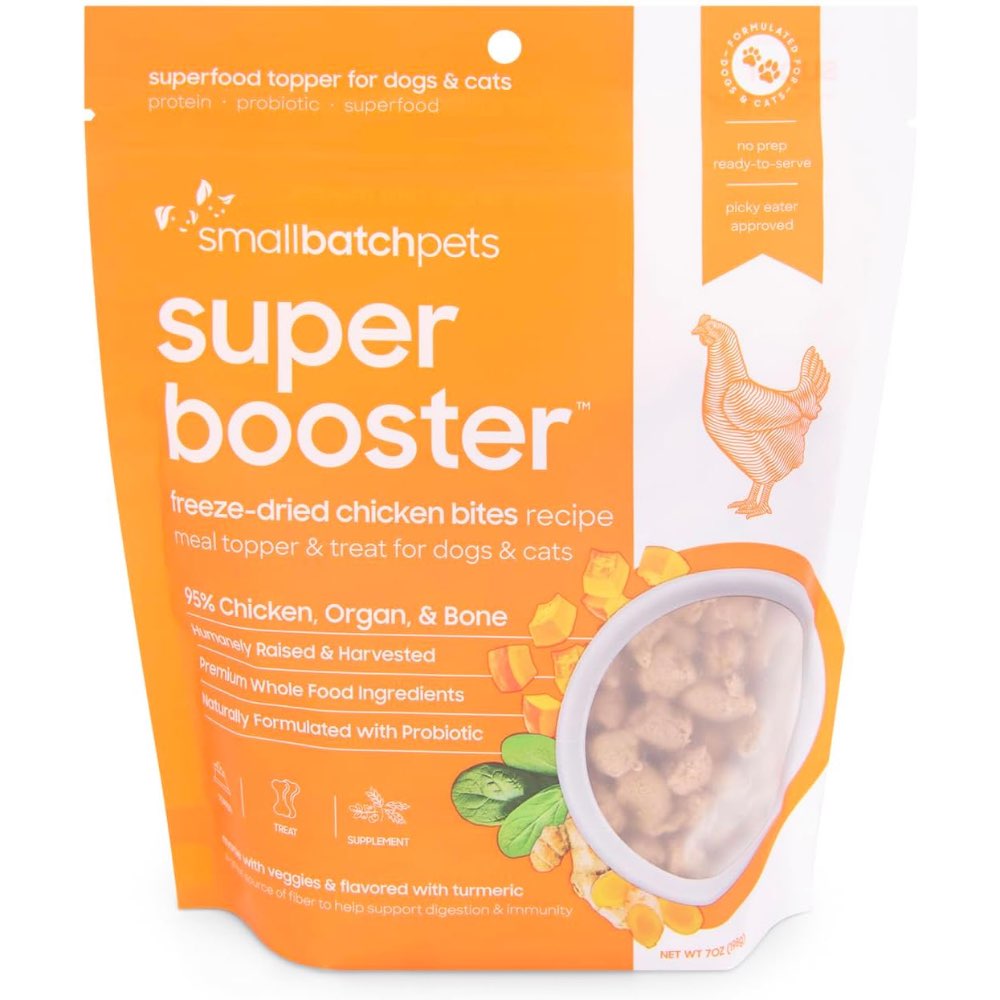 10% OFF (Exp 20Dec25): Smallbatch Super Booster Freeze Dried Chicken Bites Cat & Dog Treats 7oz